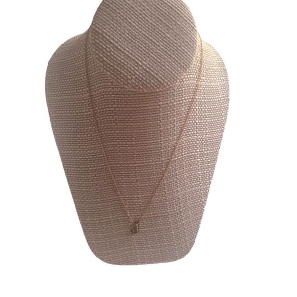 NWT Stainless Steel Gold Tone J Initial Pendant Necklace letter J - Picture 2 of 5